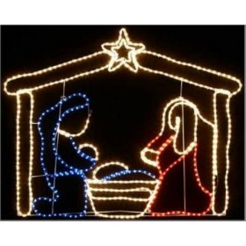 Jesus Birth Nativity (L)125 X (W)99 Christmas Motif Rope Lights